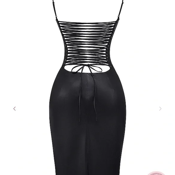 House of CB JALENA
Black Vegan Leather Lace Back Dress - Picture 7 of 7